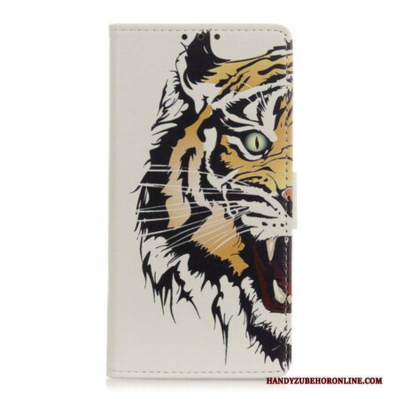 Lederhüllen Für Samsung Galaxy S21 5G Wilder Tiger