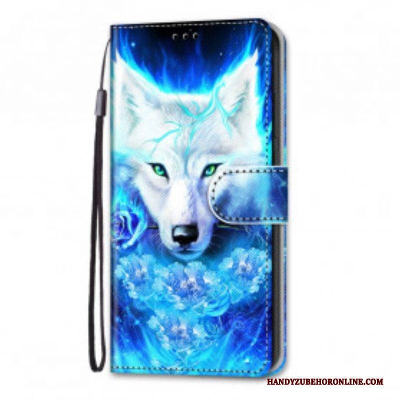 Lederhüllen Für Samsung Galaxy S21 Ultra 5G Magischer Wolf