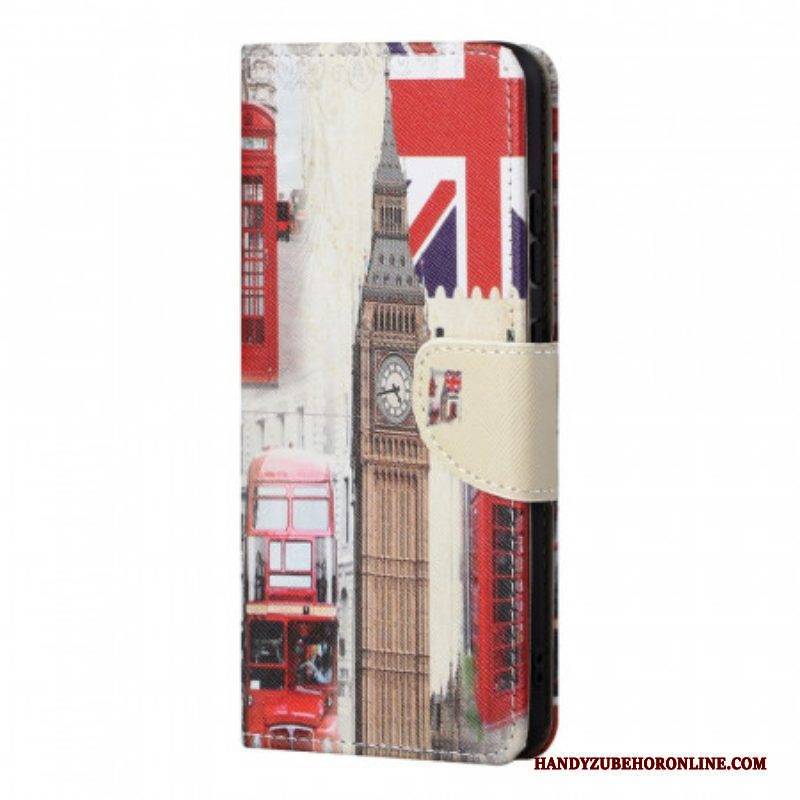 Lederhüllen Für Samsung Galaxy S22 Ultra 5G Londoner Leben