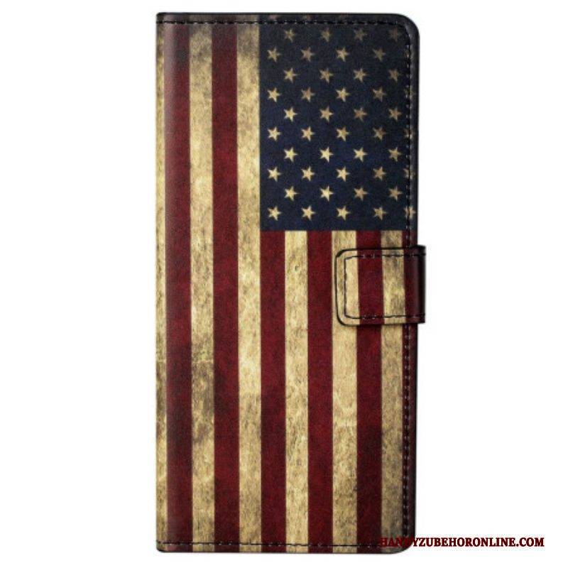 Lederhüllen Für Samsung Galaxy S23 5G Vintage Amerikanische Flagge