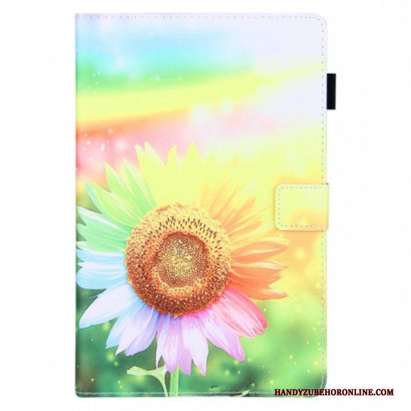 Lederhüllen Für Samsung Galaxy Tab A8 (2021) Blumen In Der Sonne
