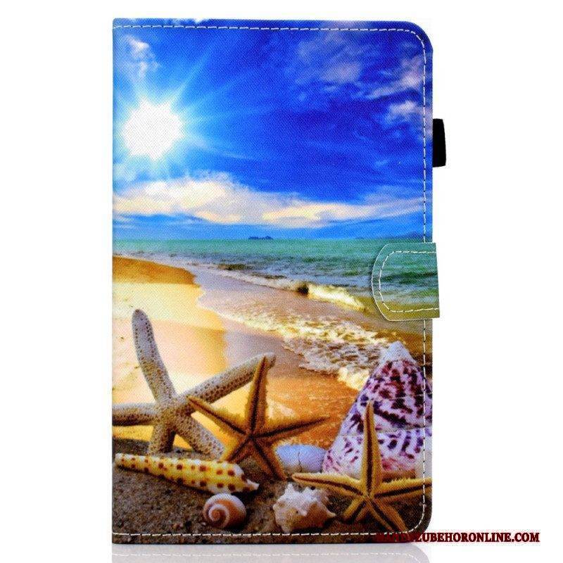 Lederhüllen Für Samsung Galaxy Tab A8 (2021) Lustiger Strand