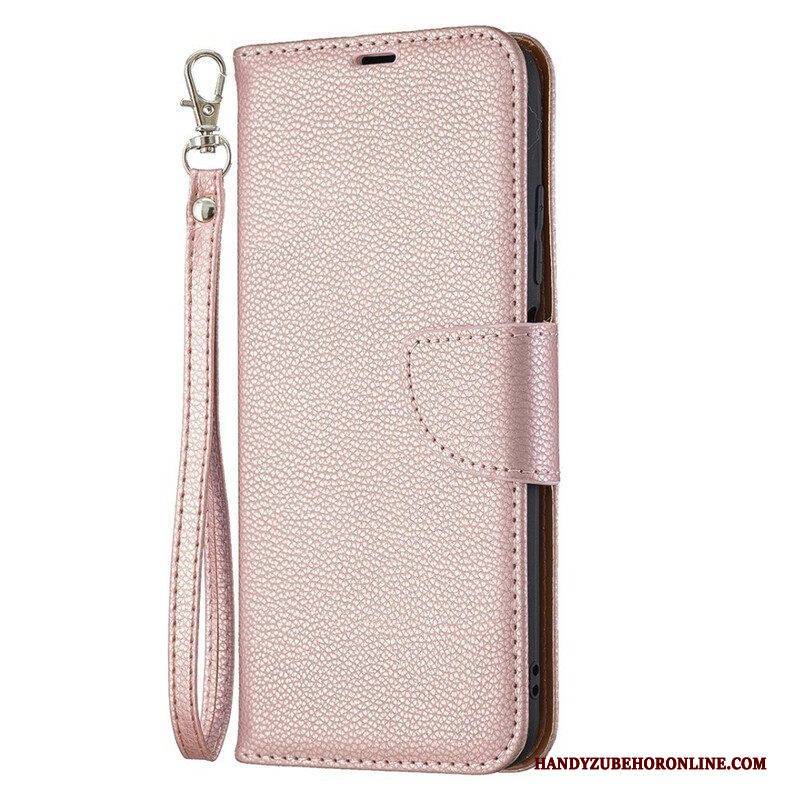 Lederhüllen Für Xiaomi Redmi Note 10 5G Flip Case Lychee Rabat Oblique