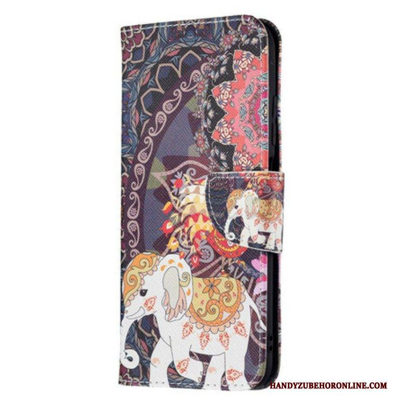 Lederhüllen Für Xiaomi Redmi Note 10 5G Indischer Elefant