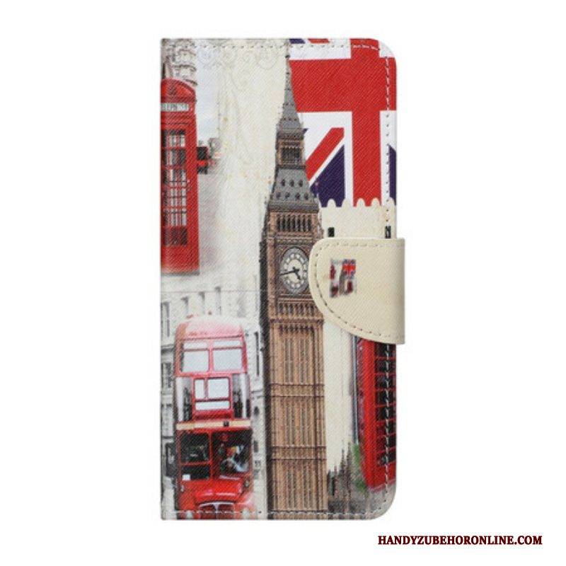 Lederhüllen Für Xiaomi Redmi Note 10 5G Londoner Leben