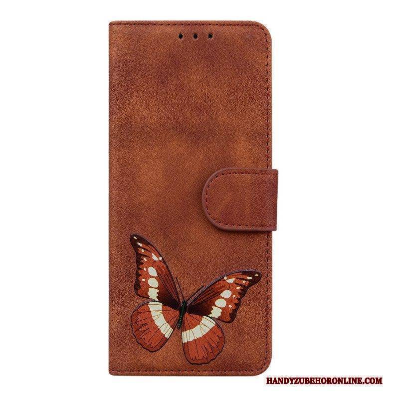 Lederhüllen Für Xiaomi Redmi Note 11 Pro / 11 Pro 5G Hautberührender Schmetterling