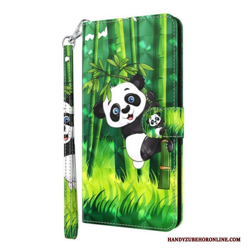 Lederhüllen Für iPhone 13 Mini Panda Und Bambus