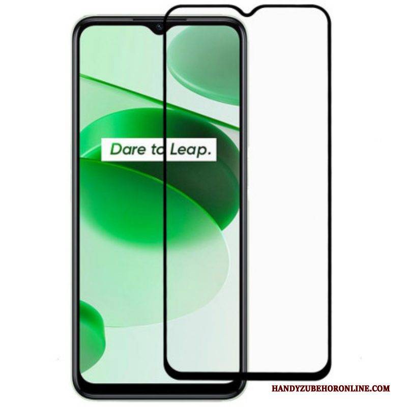 Realme C35 Displayschutzfolie Aus Gehärtetem Glas Mit Schwarzem Rand