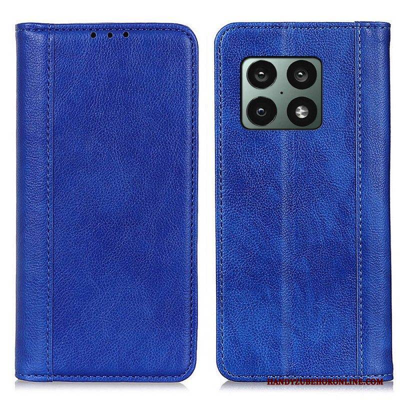 Schutzhülle Für OnePlus 10 Pro 5G Flip Case Farbige Version Aus Litschi-leder