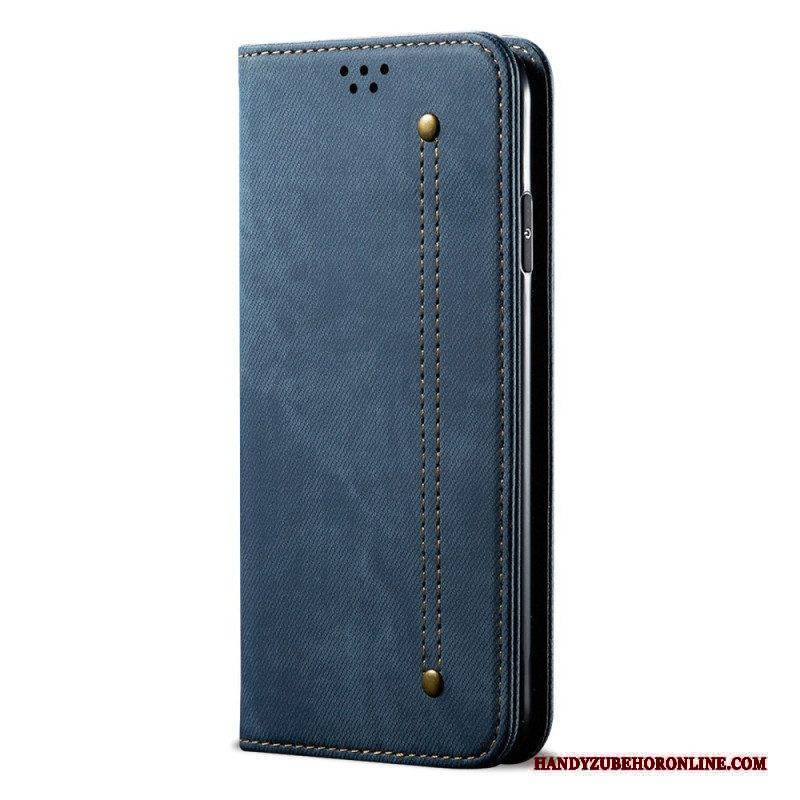 Schutzhülle Für Samsung Galaxy A14 / A14 5G Flip Case Denim-stoff