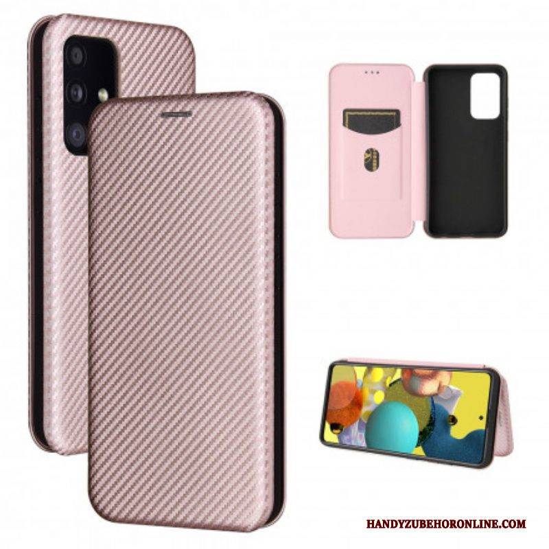 Schutzhülle Für Samsung Galaxy A52 4G / A52 5G / A52s 5G Flip Case Kohlefaser