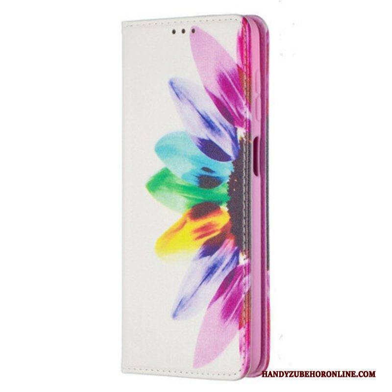 Schutzhülle Für Samsung Galaxy M12 / A12 Flip Case Aquarellblume