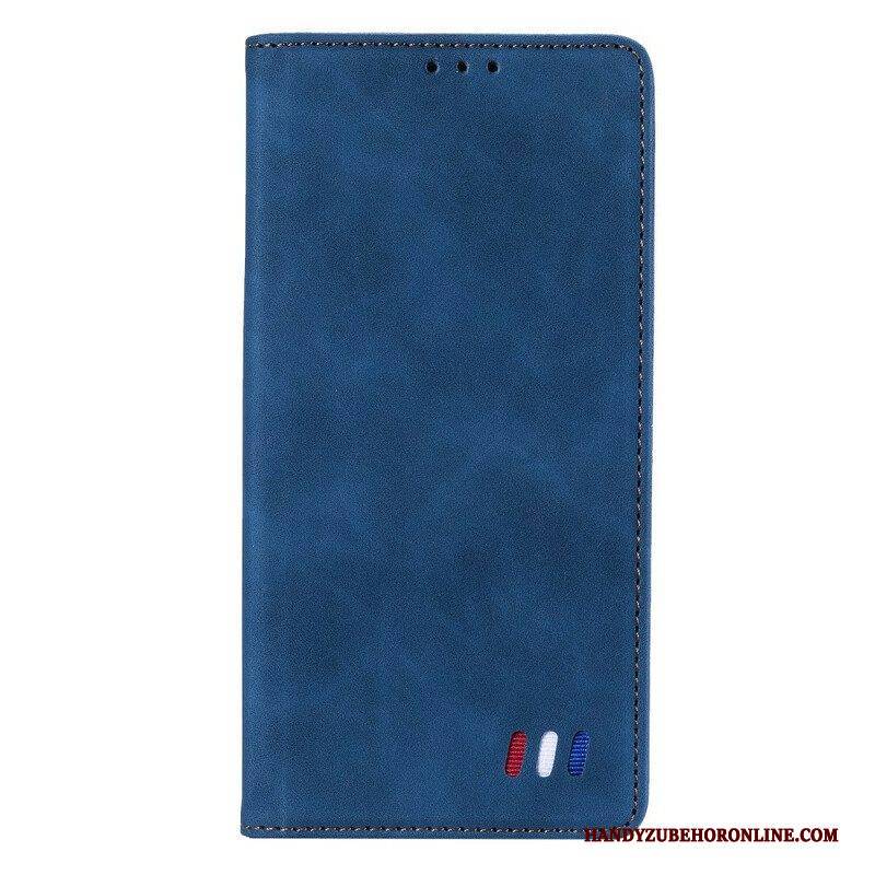 Schutzhülle Für Xiaomi Redmi Note 10 5G Flip Case Dreifarbiger Lederstil